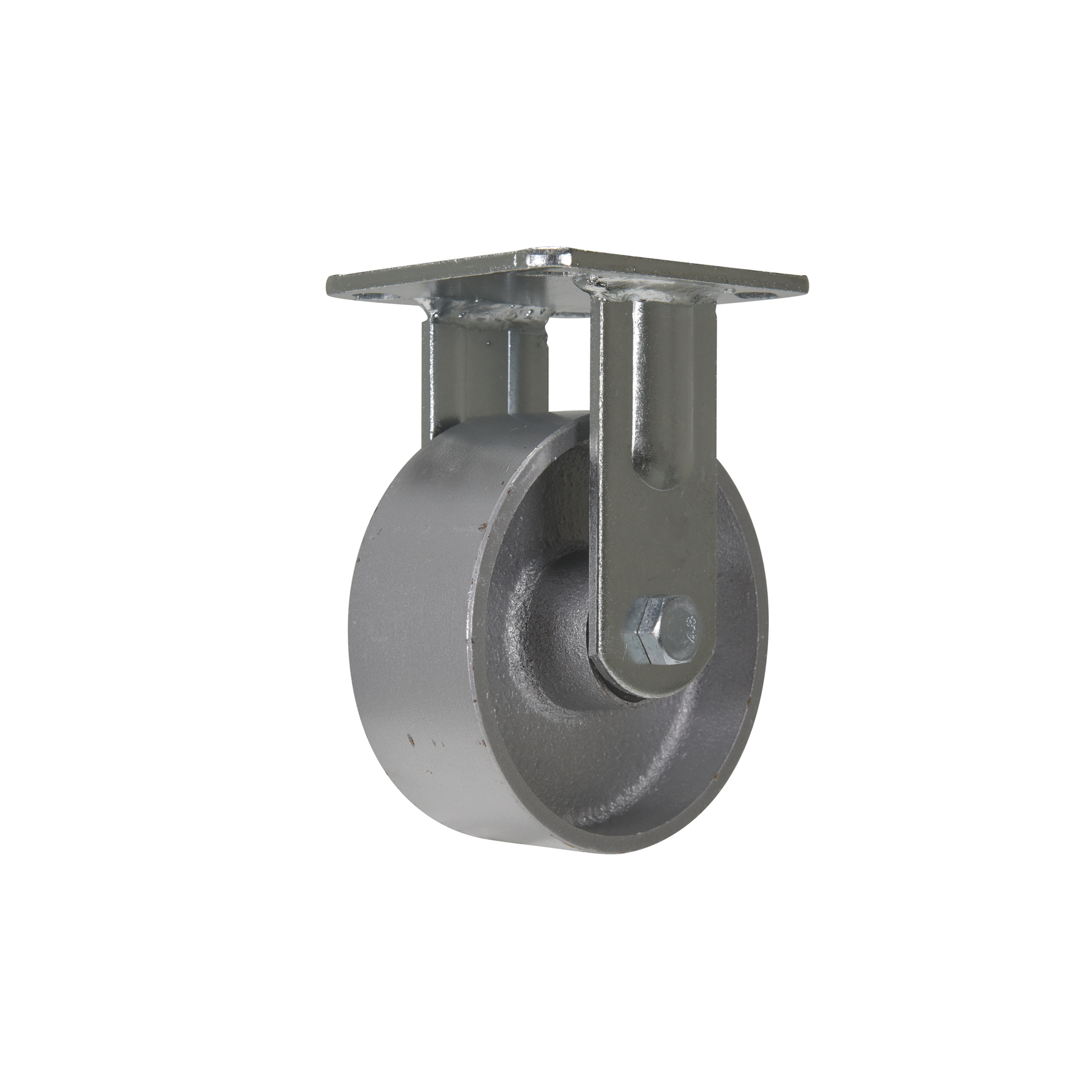 Vestil Cast Iron Rigid Caster - 5in. x 2in., 1322-Lb. Capacity, Zinc Plated, Model# CST-VE-5X2CI-R